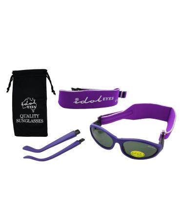 Baby Wrapz 2 Convertible Sunglasses 0-5 Years With 2 Headbands & Attachable Arms (Purple)