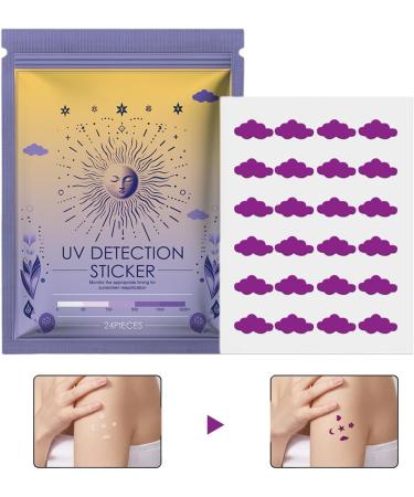 Uv Detection Patches - Uv Detecting Patches Natural Patch Patches | Changes Color When Time To Reapply Your Sun Protection Cream Outdoor Summer Face Protective Sticker For Uv Protection 24 clouds - Buy Online on GoSupps.com
