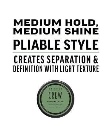 American Crew Men's Hair Forming Cream - 3 oz, Medium Hold & Shine - Buy Online on GoSupps.com