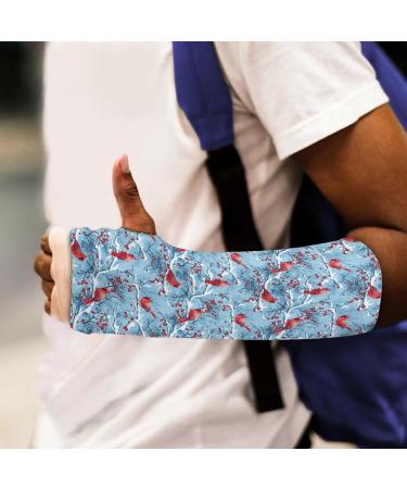 Decorative LED Back Christmas Arm Cast Cover - Cardinal Bird Design for Adults | Small Size Cast Protector & Sleeve - Buy Online on GoSupps.com