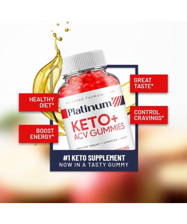 (5 Pack) Platinum Keto ACV Gummies - Advanced Formula Platinum Keto Plus ACV Gummies Apple Cider Vinegar Platinum ACV Gummies Dietary Supplement Reviews Men Women (300 Gummies) - Buy Online on GoSupps.com