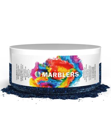 MARBLERS Mica Powder Colorant 1oz (28g) [Blue Black Pearl] | Pearlescent Pigment | Tint | Pure Mica Powder for Cosmetics | Dye | Non-Toxic | Great for Eyeshadows, Soap, Nail Polish, Bath Bombs, Resin Blue Black Pearl 1 Oun…