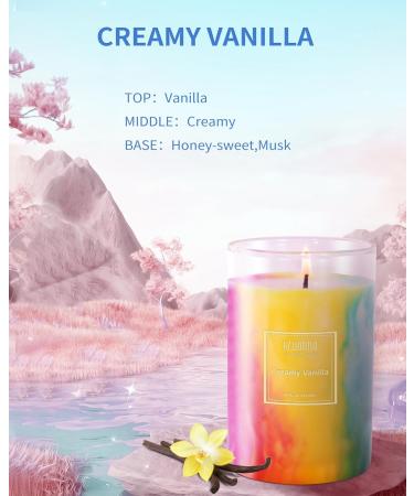 Creamy Vanilla Candle - Hand-Poured Soy Wax | 90-Hour Burn | Aromatherapy | Perfect Candle Gifts for Women | 15oz Scented Candle - Buy Online on GoSupps.com