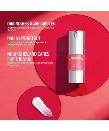 Retinol Eye Cream - Eye Cream for Dark Circles and Puffy Eyes - Retinol Eye Cream Anti Aging - Moisture Hydrate Plump Skin - Smooth Tender Firm Lift Elasticity - Fade Wrinkle Dullness Restore Radiance - Buy Online on GoSupps.com