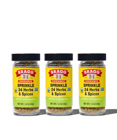 Bragg Sprinkle Herbs and Spices Seasoning, 1.5oz, 3 Pack