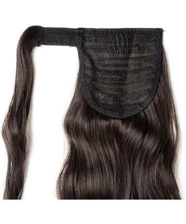 Dark Brown Curly Wavy Wrap Around Ponytail Clip Extension 24 Inch - Buy Online on GoSupps.com