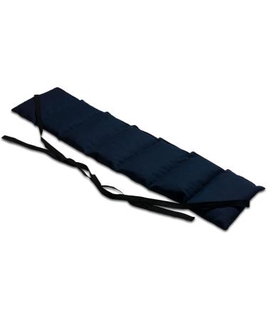 Organic Spelt 7-Chamber Pillow with Band - 65x15 Dark Blue Heat Cushion for Back & Loin Support | Eco-Friendly Comfort - Buy Online on GoSupps.com