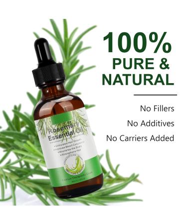 100% Pure Rosemary Oil for Hair & Scalp - Natural Hair Growth & Nourishing Aromatherapy (120ml 2 Pack) - Buy Online on GoSupps.com