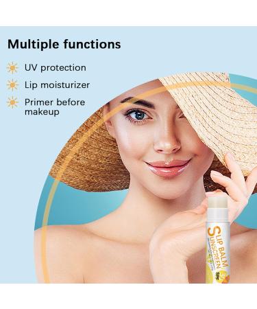 AURONUT SPF 30 Sunscreen lip balm pack of 3 banana coconut watermelon 3 different flavors with smoothing aloe vera vitamin E for moist lips - Buy Online on GoSupps.com