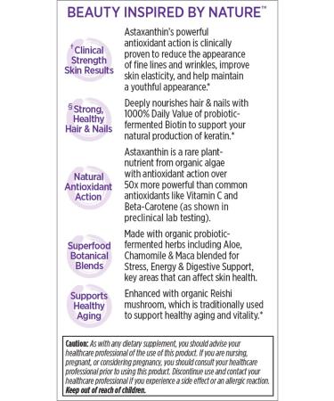 New Chapter Hair Skin & Nails Vitamins with Fermented Biotin+astaxanthin Vegetarian Capsule 30 Count (Pack of 1) - Buy Online on GoSupps.com