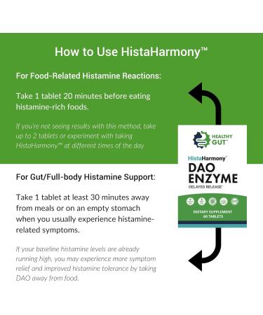 Healthy Gut HistaHarmony | Delayed Release DAO Enzyme Supplement | 30 000 HDU Diamine Oxidase Histamine Blocker | 60 Servings - Buy Online on GoSupps.com