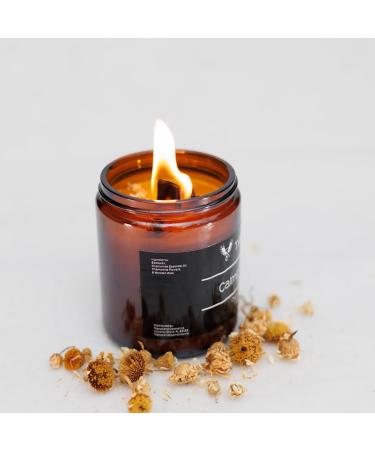 Calming Chamomile Organic Beeswax Candle - Yellow | Eco-Friendly & Soothing Aroma for Relaxation | International Shipping Available - Buy Online on GoSupps.com