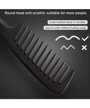 Wide Tooth Comb - Heat Resistant Anti-Static Barber Comb for Hair Styling | Reduce Breakage on Long, Wet, or Curly Hair - Buy Online on GoSupps.com