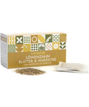  Alpi Nature Alpi Nature Dandelion Roots and Leaves Herbal Tea 120 Tea Bags 180 g Pack of 6 x 20 Sachets of 1.5 g - Buy Online on GoSupps.com