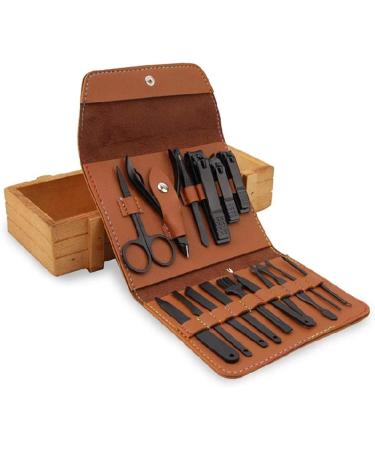 BANDKIT 16 in 1 Nail Cutter Professional Stainless Steel Scissors Grooming kit Art Cuticle Utility Tools Nail Clipper Manicure Set(New 16 pieces in set) - Buy Online on GoSupps.com