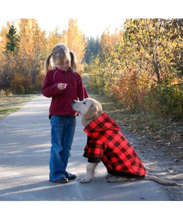 MTLIEPTE Red Plaid Dog Hoodie Sweater with Hat & Pocket XL - Pet Clothes - Buy Online on GoSupps.com