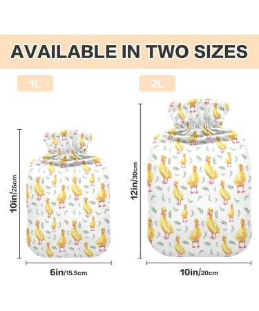 ZZXXB Duck Grass Hot Water Bottle - 2L Fleece Cover for Neck & Shoulder Pain Relief | PVC Heating & Cold Therapy | International Shipping - Buy Online on GoSupps.com