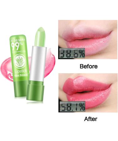 Moisture Lip Balm - Aloe Vera Lipsticks Moisturizing Color Changing Lipstick Long Lasting Nutritious Lip Balm Lips Hydrating Lip Gloss - Buy Online on GoSupps.com
