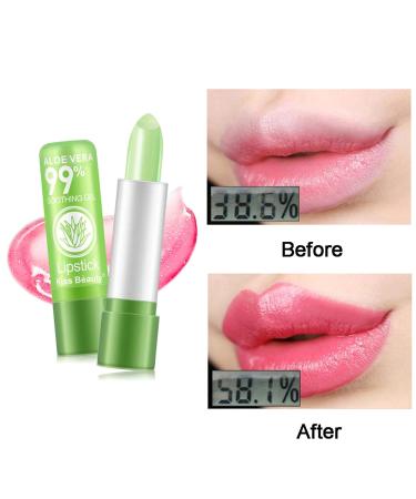 Magical Temperature Color Change Aloe Vera Lipstick - Waterproof Crystal Jelly Available in 1/2/10 Pieces - Buy Online on GoSupps.com