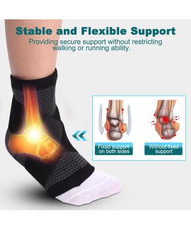 Ankle Brace for Achilles & Plantar Fasciitis Relief Compression Sleeve & Support Strap for Men & Women | Heel Protector for Pain Relief & Tendonitis - Buy Online on GoSupps.com