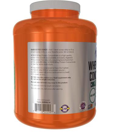 Now Foods Sports Whey Protein Concentrate Unflavored 5 lbs (2268 g) - Buy Online on GoSupps.com