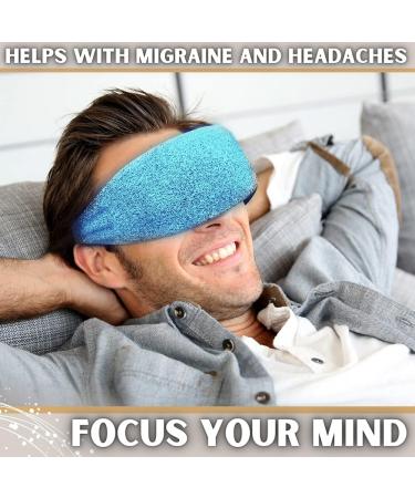 Idan Med Spa Lavender Eye Pillow - Hot and Cold Therapy for Yoga, Relaxation, and Sleep - Washable, Comfortable Design - Blue/Gray - Buy Online on GoSupps.com