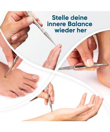 REMOS Acupressure Pen (Akupen) - Stainless Steel Meridian Pen 13 cm Length Ball 2.5/6 mm - International Shipping Available - Buy Online on GoSupps.com