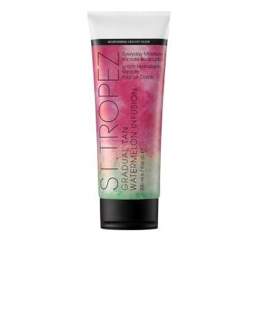 St. Tropez Gradual Tan Watermelon Infusion Moisture Miracle Lotion Everyday Fake Tan 100 Percent Natural Tanning Active PETA Certified 200 ml