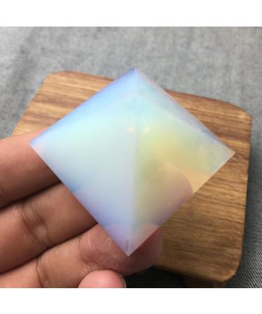 1pcs 4cm Natural White Opal Stone Pyramid Crystal Point Wand Decoration - (Size: 3.8-4cm) - Buy Online on GoSupps.com
