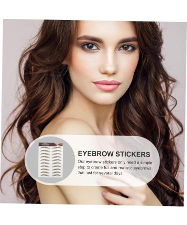 Housoutil 9 Sheets Waterproof Eyebrow Stickers Hair Eyebrow Transfer Sticker 6d Hair-like Eyebrows Stickers 3d - Buy Online on GoSupps.com