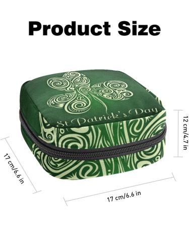 Happy St. Patrick's Day Menstruation Bag with Zipper Stylish Tampon & Napkin Collection Bag for Women & Girls - Buy Online on GoSupps.com