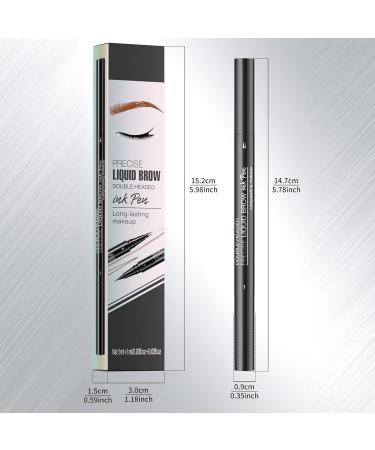 Curved eyebrow pen Natural Eyebrow Pen 2in1 eyebrow pencil eyebrow pencil eyebrow pen 2 fork tip natural waterproof eyebrow pen with micro fork tip and precise Brown - Buy Online on GoSupps.com