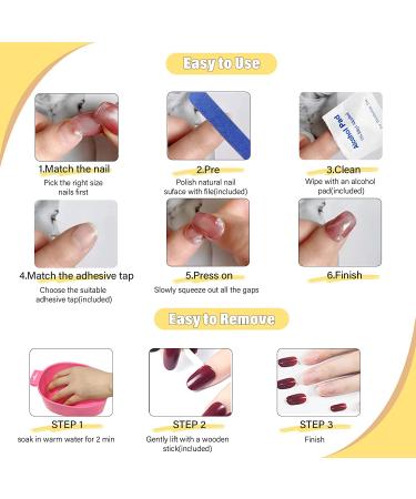 Canvalite French Tip Press On Nails Medium - Pearl Almond Short Glue On Nails - 24 Nail Kit with Adhesive Tabs - Reusable Fake Nails - White French with Pearl - Buy Online on GoSupps.com