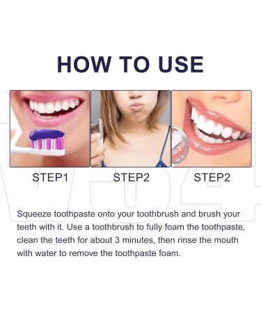 Purple Teeth Whitening Toothpaste V34 Toothpaste Orthodontic Toothpaste V34 Purple Orthodontic Toothpaste Teeth Whitening Toothpaste Removes Stains - Buy Online on GoSupps.com