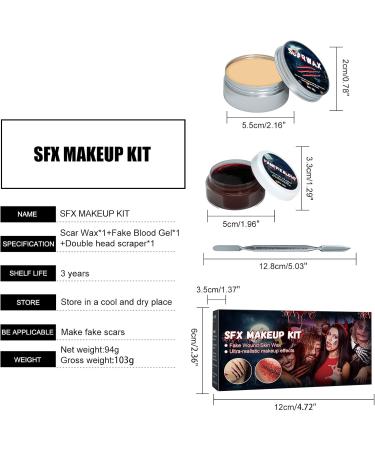  G n rique Halloween Makeup - 2 In 1 Washable Body Paint Kit Includes Fake Blood Gel And Scar Realistic Effect For Nose Eyebrow Detailing Game Game - Buy Online on GoSupps.com