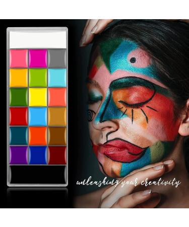 DONGERNIIU Professional Face Painting Kit - 20 Color Oil Palette for Kids and Adults | Non-Toxic, Safe, and Flashy Halloween FX Party Makeup Set - Buy Online on GoSupps.com