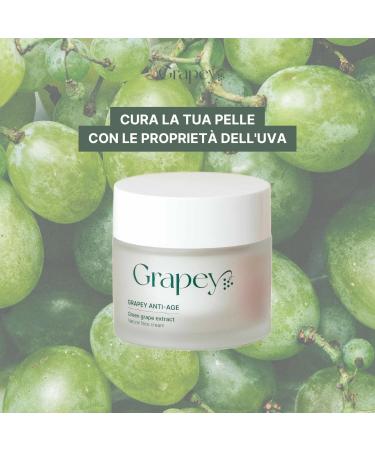  Grapey Grapey Anti-Ageing Face Cream with Vinace and Grapes | Cream Set 50 ml + Refill 50 ml | Deep Hydration Anti-Wrinkle and Antioxidant Effect | Natural Formula Suitable for All Skin Types - Buy Online on GoSupps.com