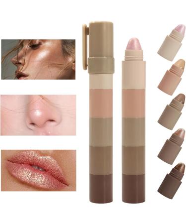 Highlighter Stick Creamy Eye Pencil Waterproof Eye Makeup Pencil | Smudge-Proof Texture and Long-Lasting Pigment | 1.2g For Travel School and Parties - Buy Online on GoSupps.com