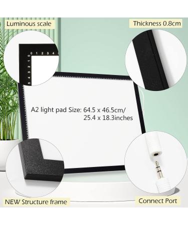 Upgraded A2 Light Pad | 3-Color Settings | Stepless Brightness Adjustment | Large Tracing Board 25x18 INCH with Clips - Buy Online on GoSupps.com