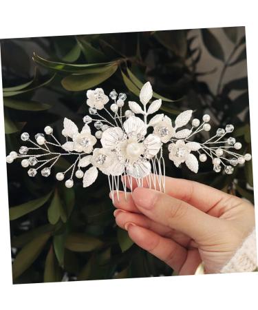 Beatifufu Flower Comb Bridal Hair Accessory Pearl Hair Accessories Hair Comb for Bride Wedding Hair Comb Wedding Hair Accessories for Brides Headpiece for Bride Bridal Headpiece Hair Jewelry - Buy Online on GoSupps.com