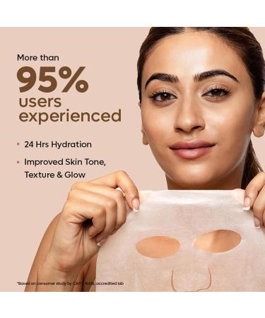 mCaffeine Coffee Sheet Mask with Vitamin C | Hydrating Hyaluronic Acid Face Mask for Dark Spot Reduction & Sun Protection - 1 pc - Buy Online on GoSupps.com