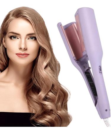 Electric Curling Wand - Portable Curling Iron Crimper | 32mm Temperature Adjustable Wave Heated Iron Volumizing Curling Wand | Portable Hairstyle Iron For Colleague Dorm Home Travel And Salon C: Purple Us Standard - Buy Online on GoSupps.com