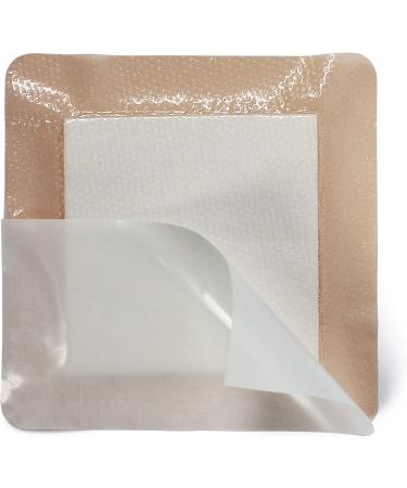 Medpride 6x6 Inch Silicone Bordered Foam Dressing Pads - 10 Pack | Trauma Bandage for Ulcers, Post Op Wounds, Injuries | Individually Wrapped, Sterile | Pain-Free Removal - Buy Online on GoSupps.com