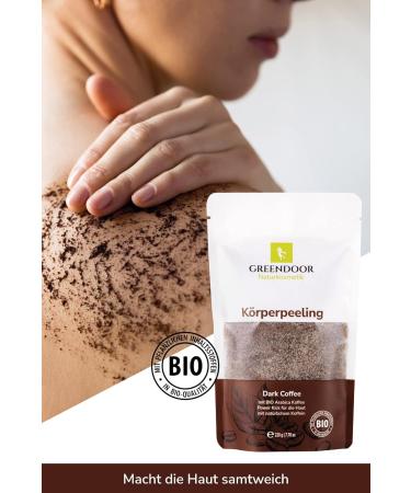 Greenendoor Natural Cosmetics | Vegan Body Peeling Coffee 220g - Anti-Aging Organic Arabica No Microplastics Cellulite Treatment - Buy Online on GoSupps.com