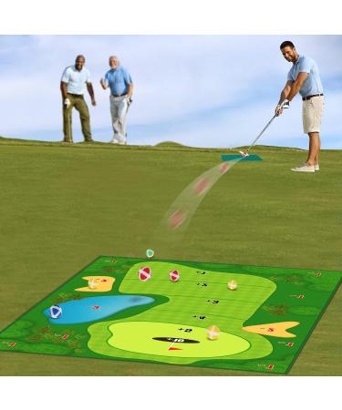 TOY Life Chipping Golf Practice Mat - Indoor/Outdoor Golf Training Game for Family & Adults - Indoor Golf Set Backyard Game - Stick Chip Game (Patented) - Buy Online on GoSupps.com