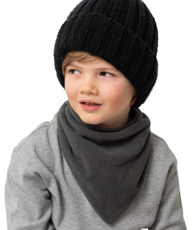 Baby Toddler Cute Warm Fleece Scarf/Snood | Soft & Cozy | 6 Months - 5 Years | Dark Grey | More Designs for Boys & Girls - Buy Online on GoSupps.com