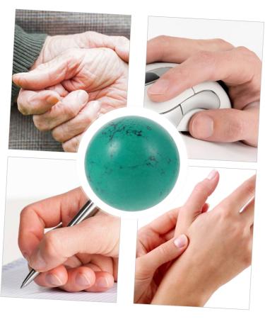Buy Tovinanna 2st Turker Handball Balls - Chinese Massage Turquoise Gift Balls | Green Gemstone Fitness & Relaxation Baoding Wooden - Buy Online on GoSupps.com