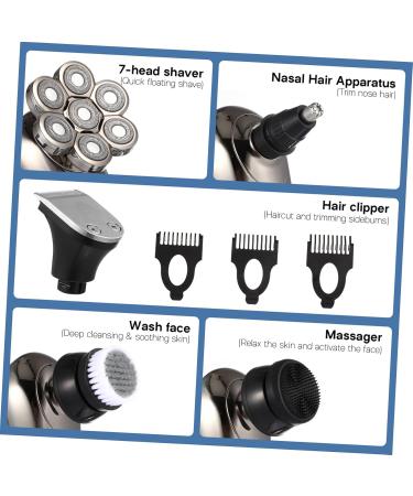 Buy Hemoton Electric Shaver for Men - Versatile Electric Razor Head Shavers & Facial Cleansing Brush - Ideal for Home & Travel - Digital Display & Beard Scissors Included - Buy Online on GoSupps.com