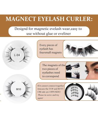 XdealCozyxc 2 Pairs Reusable Magnetic Eyelashes with Lashes Easy to Wear No Glue (Without Applicator) - Buy Online on GoSupps.com