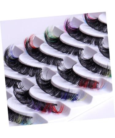 7 Pairs false lashes fake eyelashes lash clusters eyelashes with color fake lashes false lash extensions makeup eyelashes individual lashes chemical fiber extend cosplay - Buy Online on GoSupps.com